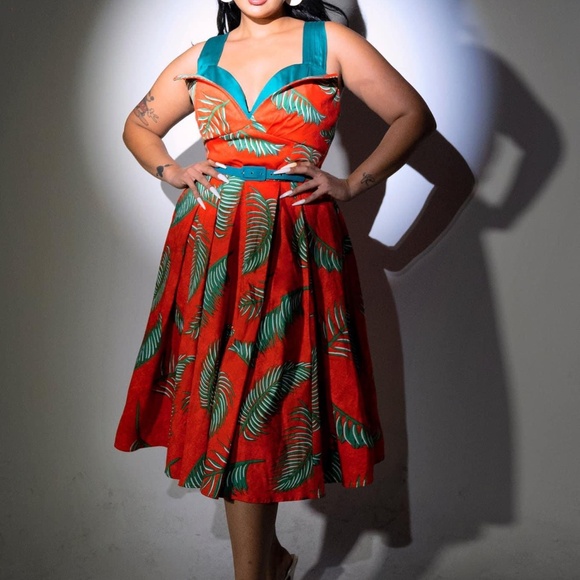 Pinup Couture Dresses & Skirts - 2X PELE Red Wing bust dress Pinup Couture Dress Girl Clothing Vintage Repro